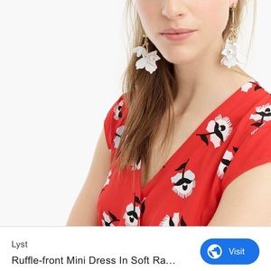 J.Crew Ruffle-front mini dress